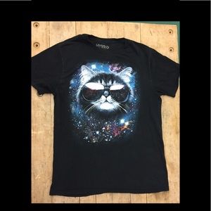 Hybrid galaxy cat size M. Men’s T-shirt